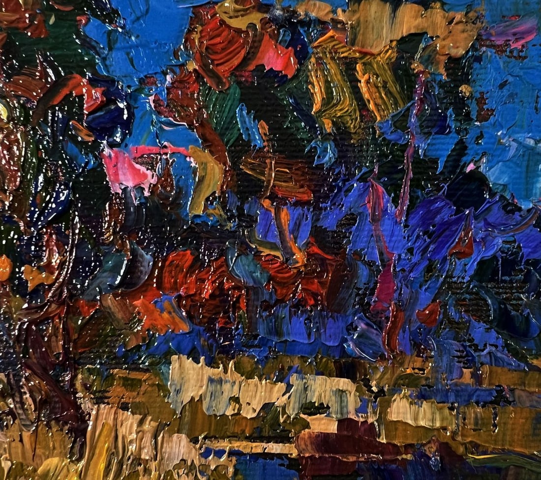 Oil painting Boat in the swamp Oksana Ivanyuk - 4