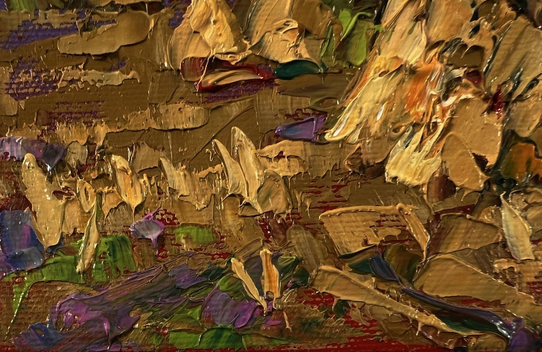 Oil painting Warm evening in the field Oksana Ivanyuk - 6