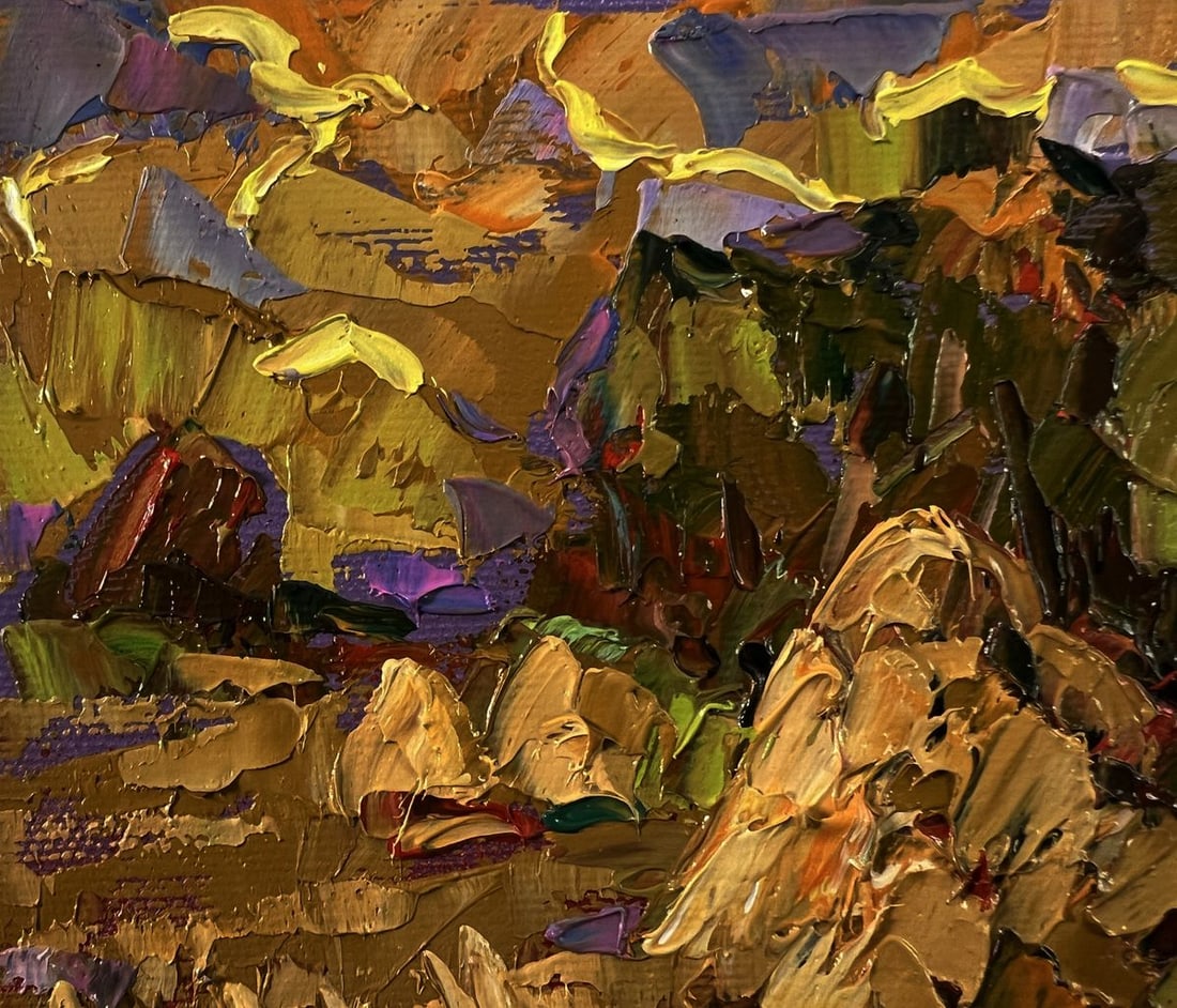 Oil painting Warm evening in the field Oksana Ivanyuk - 7