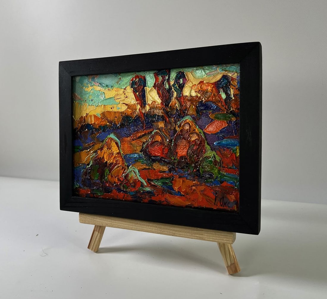 Oil painting Evening of orange rays Oksana Ivanyuk - 2