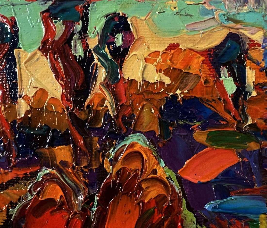 Oil painting Evening of orange rays Oksana Ivanyuk - 4