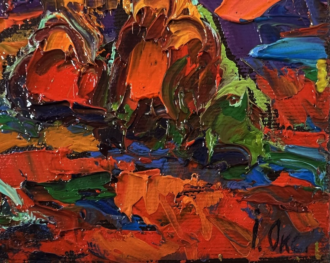 Oil painting Evening of orange rays Oksana Ivanyuk - 5