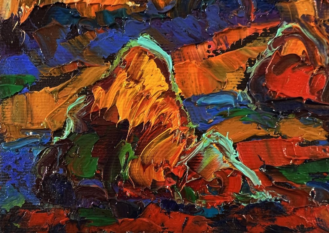 Oil painting Evening of orange rays Oksana Ivanyuk - 6