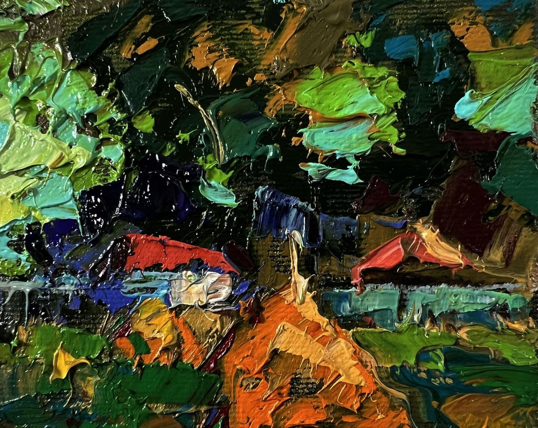 Oil painting Summer evening in the village Oleksiy Ivanyuk - 4