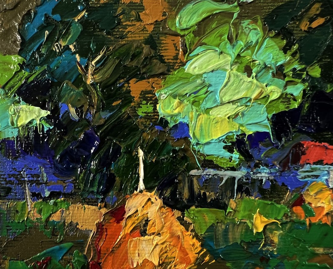 Oil painting Summer evening in the village Oleksiy Ivanyuk - 7