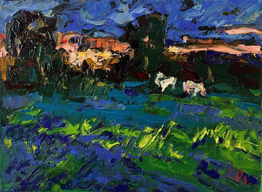 Oil painting Night meadows Oleksiy Ivanyuk - 3