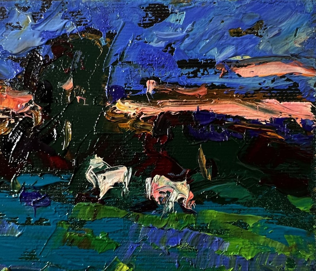 Oil painting Night meadows Oleksiy Ivanyuk - 4