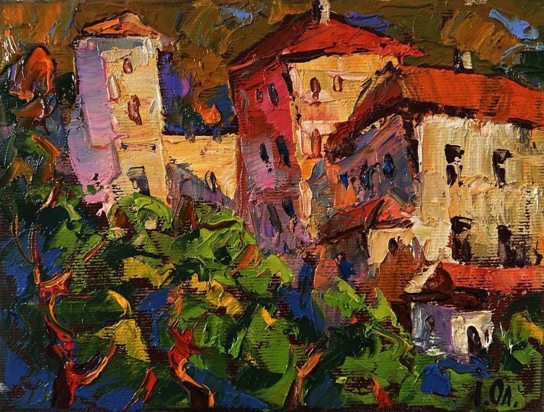 Oil painting Evening city bustle Oleksiy Ivanyuk - 3