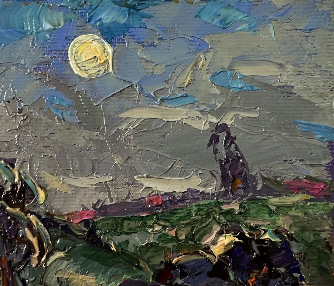 Oil painting Moonlight night Oksana Ivanyuk - 4