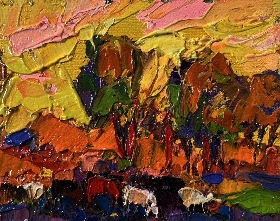 Oil painting Morning meadows Oksana Ivanyuk - 4