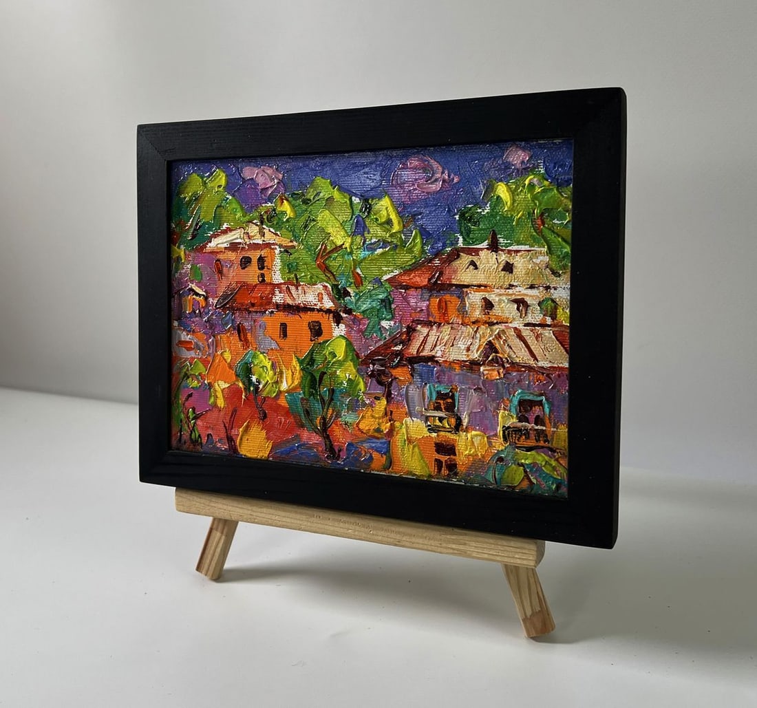 Oil painting Summer village at night Oleksiy Ivanyuk - 2