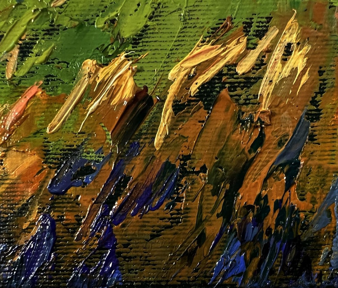 Oil painting Sunset over the meadows Oleksiy Ivanyuk - 5