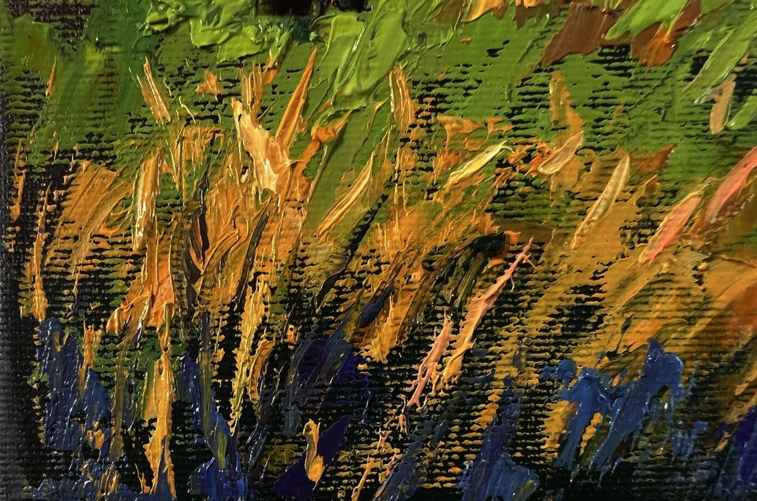 Oil painting Sunset over the meadows Oleksiy Ivanyuk - 6