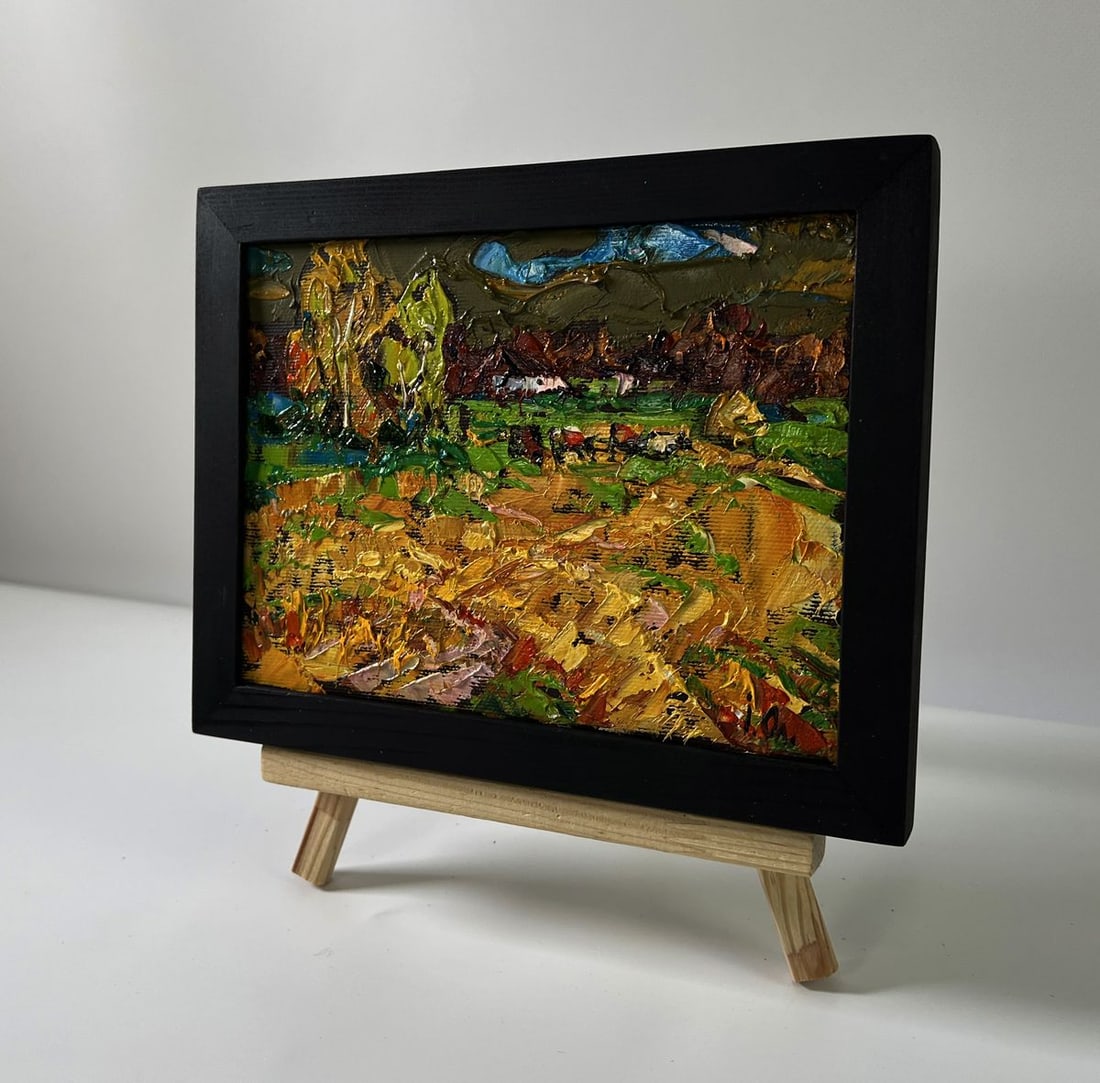 Oil painting Autumn evening fields Oleksiy Ivanyuk - 2