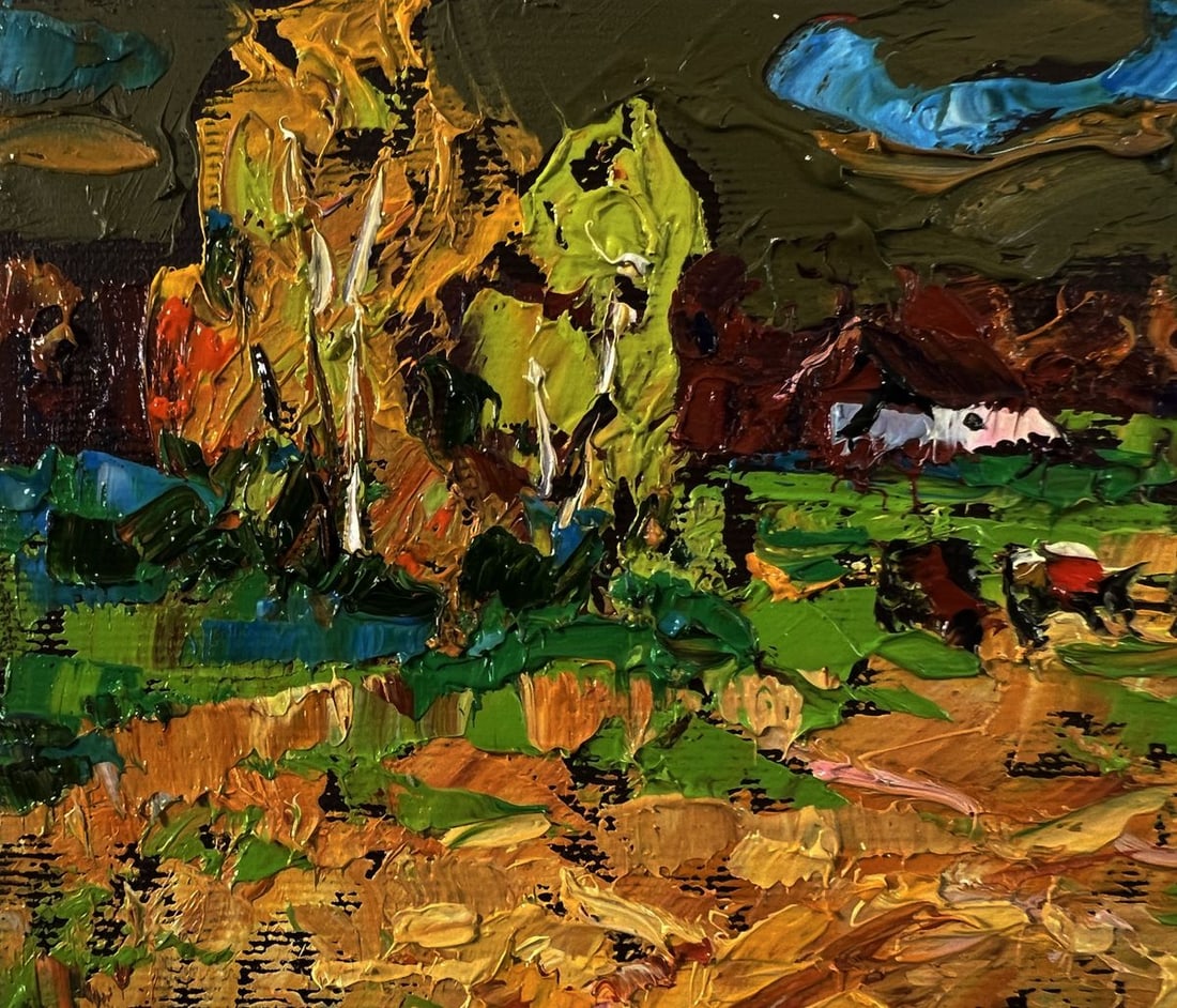 Oil painting Autumn evening fields Oleksiy Ivanyuk - 7