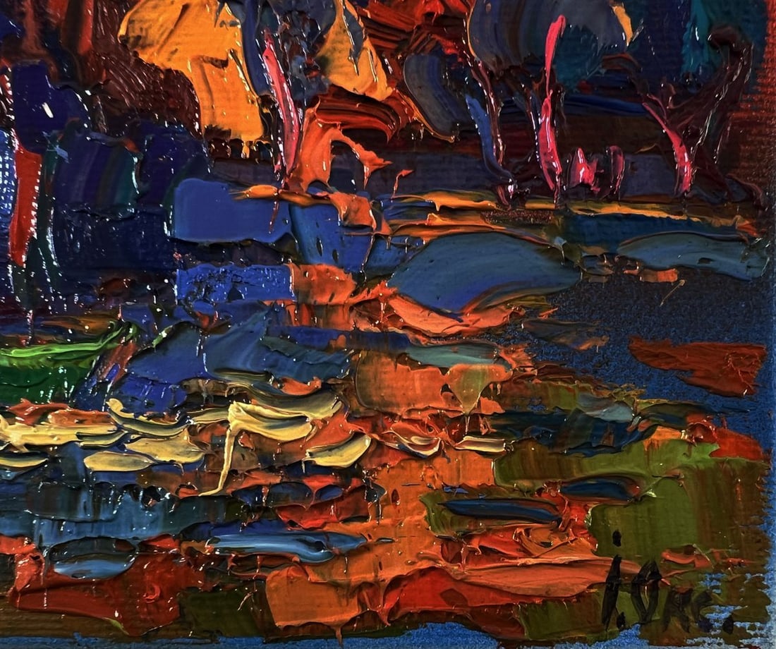 Oil painting Evening on the river Oksana Ivanyuk - 5