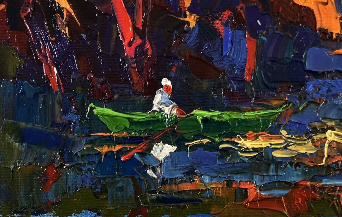 Oil painting Evening on the river Oksana Ivanyuk - 6