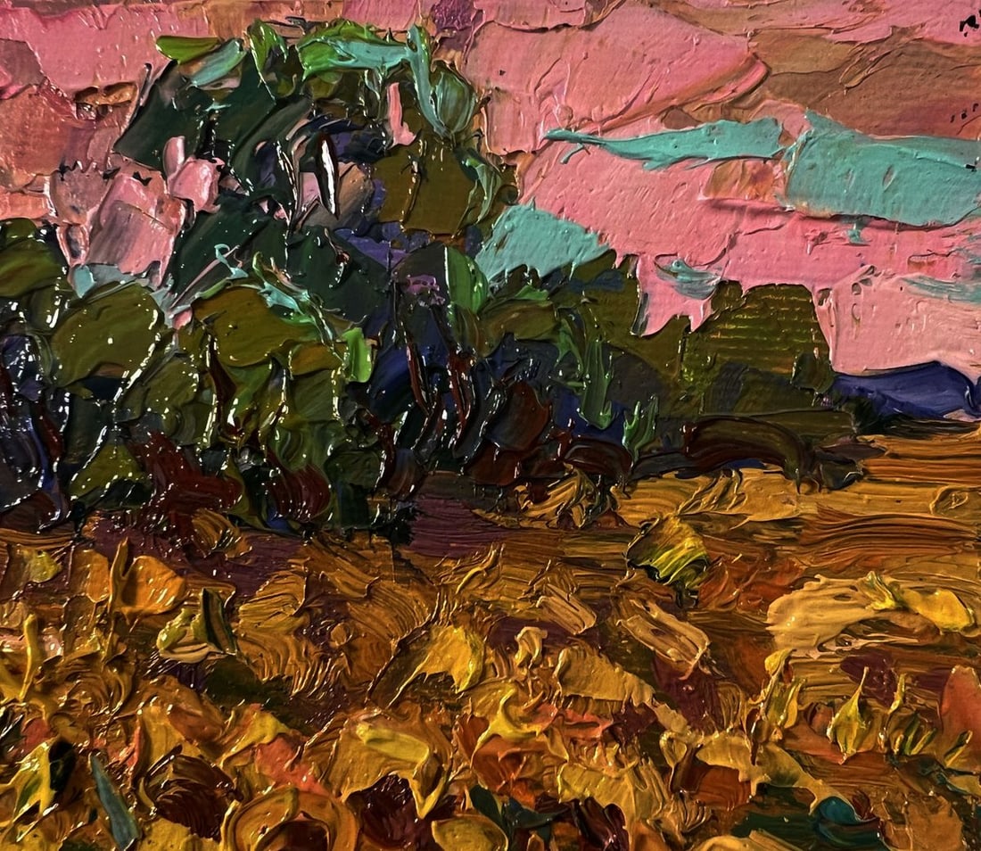 Oil painting Evening sunflowers Oksana Ivanyuk - 4
