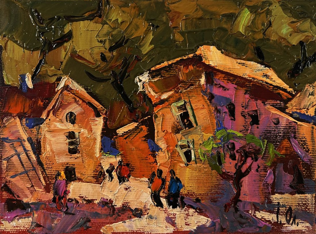 Oil painting Evening of a city street Oleksiy Ivanyuk - 3