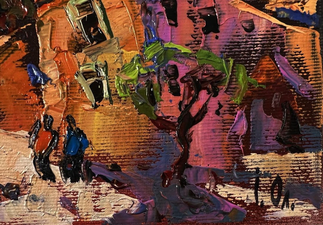 Oil painting Evening of a city street Oleksiy Ivanyuk - 5