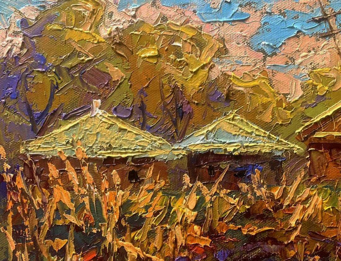 Oil painting The sun sets over the ancestral hill Oleksiy Ivanyuk - 4