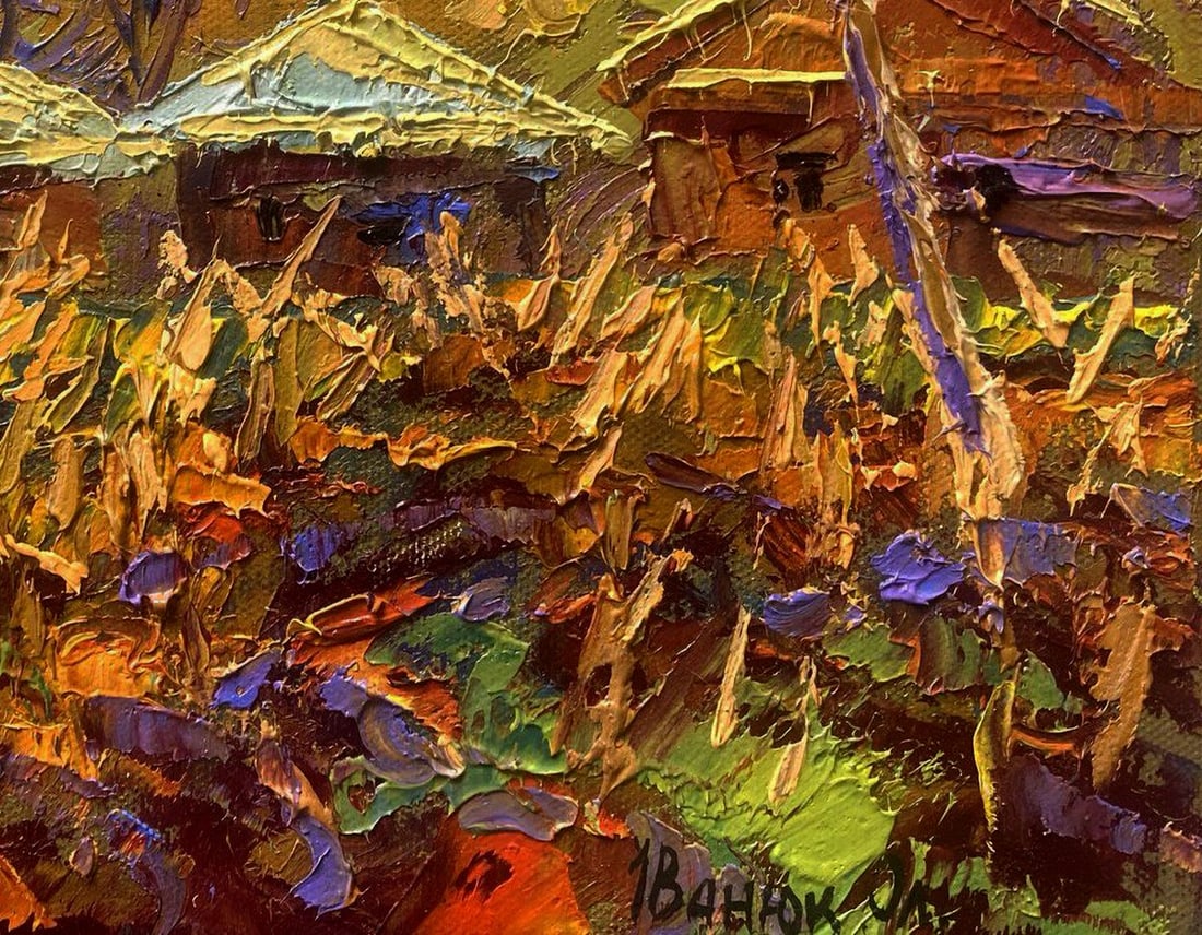 Oil painting The sun sets over the ancestral hill Oleksiy Ivanyuk - 6