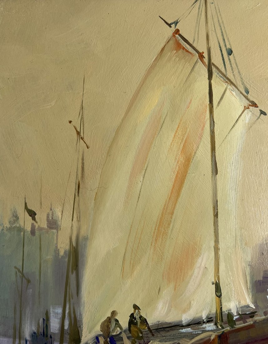 Oil painting Evening on the pier Yuriy Suprunchuk - 6