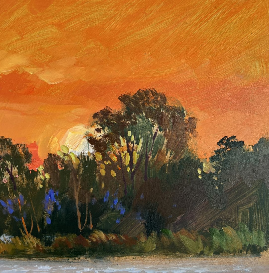 Oil painting Mesmerizing Crimson Sunset Yuriy Suprunchuk - 4