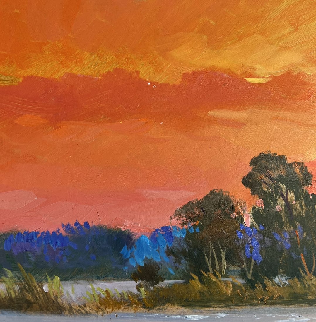 Oil painting Mesmerizing Crimson Sunset Yuriy Suprunchuk - 5