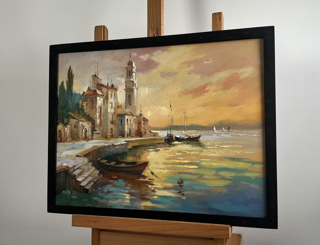Oil painting The flaming evening horizon Yuriy Suprunchuk - 2