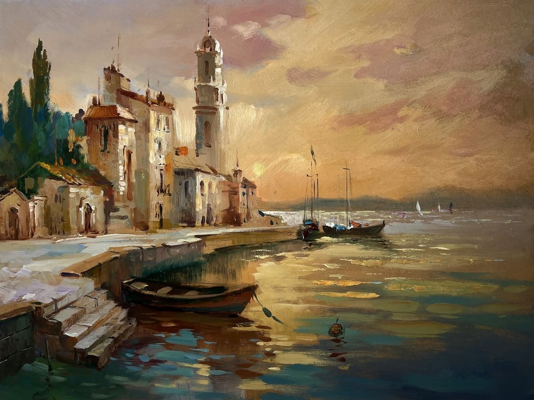 Oil painting The flaming evening horizon Yuriy Suprunchuk - 3