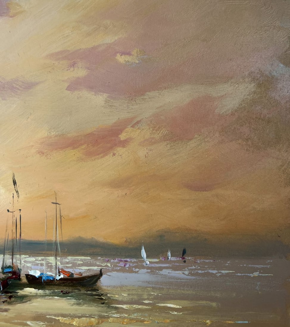 Oil painting The flaming evening horizon Yuriy Suprunchuk - 4