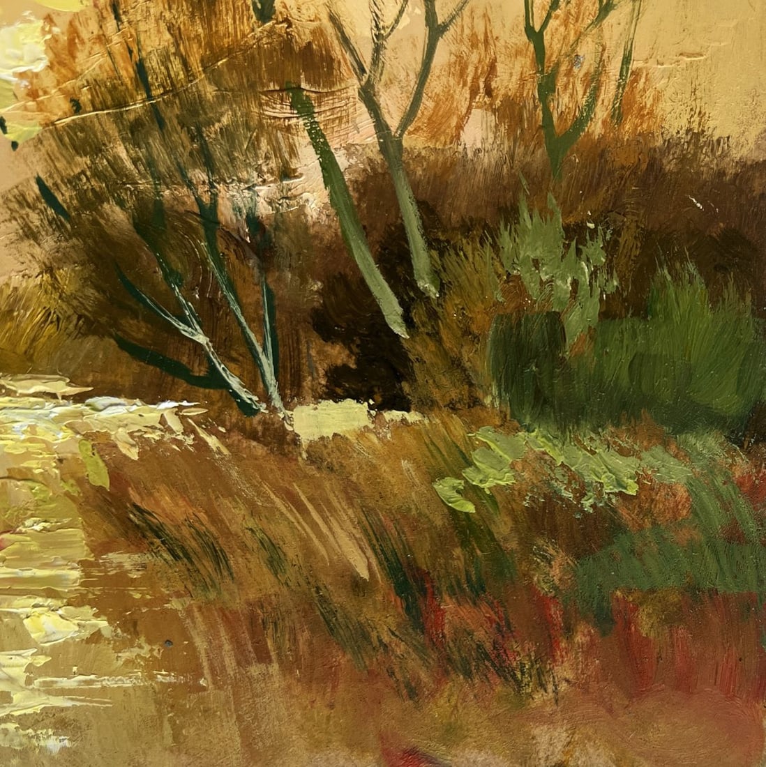 Oil painting A quiet evening in orange tones Yuriy Suprunchuk - 4