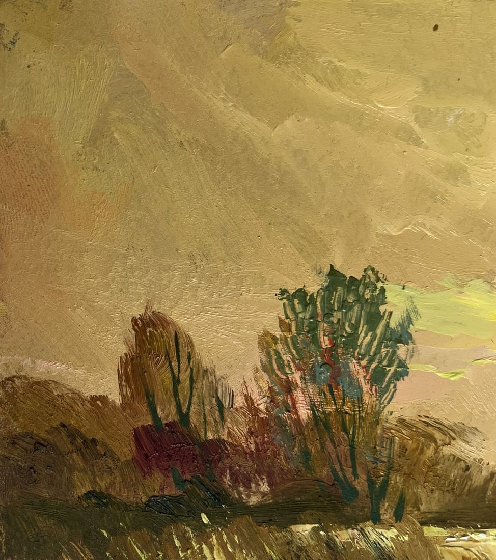 Oil painting A quiet evening in orange tones Yuriy Suprunchuk - 6