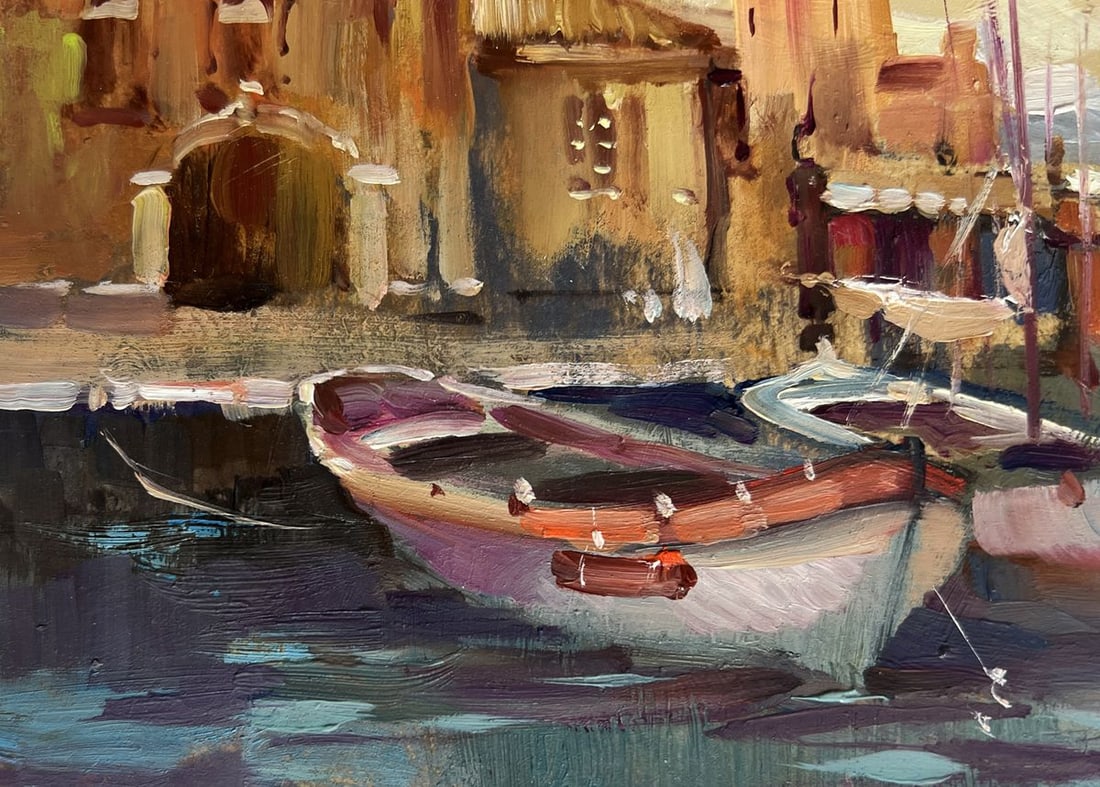 Oil painting The sun is sinking into the sea Yuriy Suprunchuk - 7