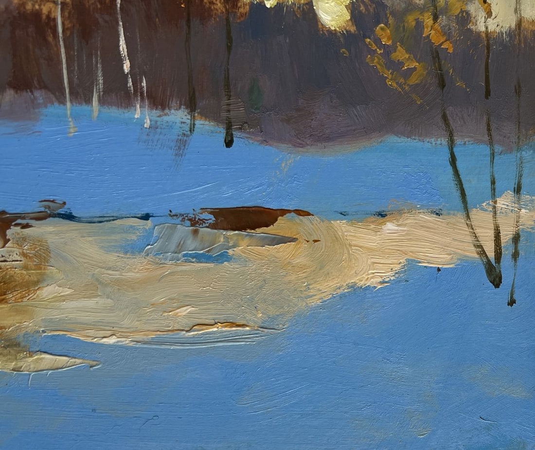 Oil painting Reflection of a yellow sunset Yuriy Suprunchuk - 4