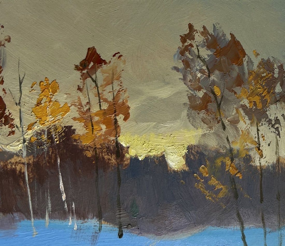 Oil painting Reflection of a yellow sunset Yuriy Suprunchuk - 5