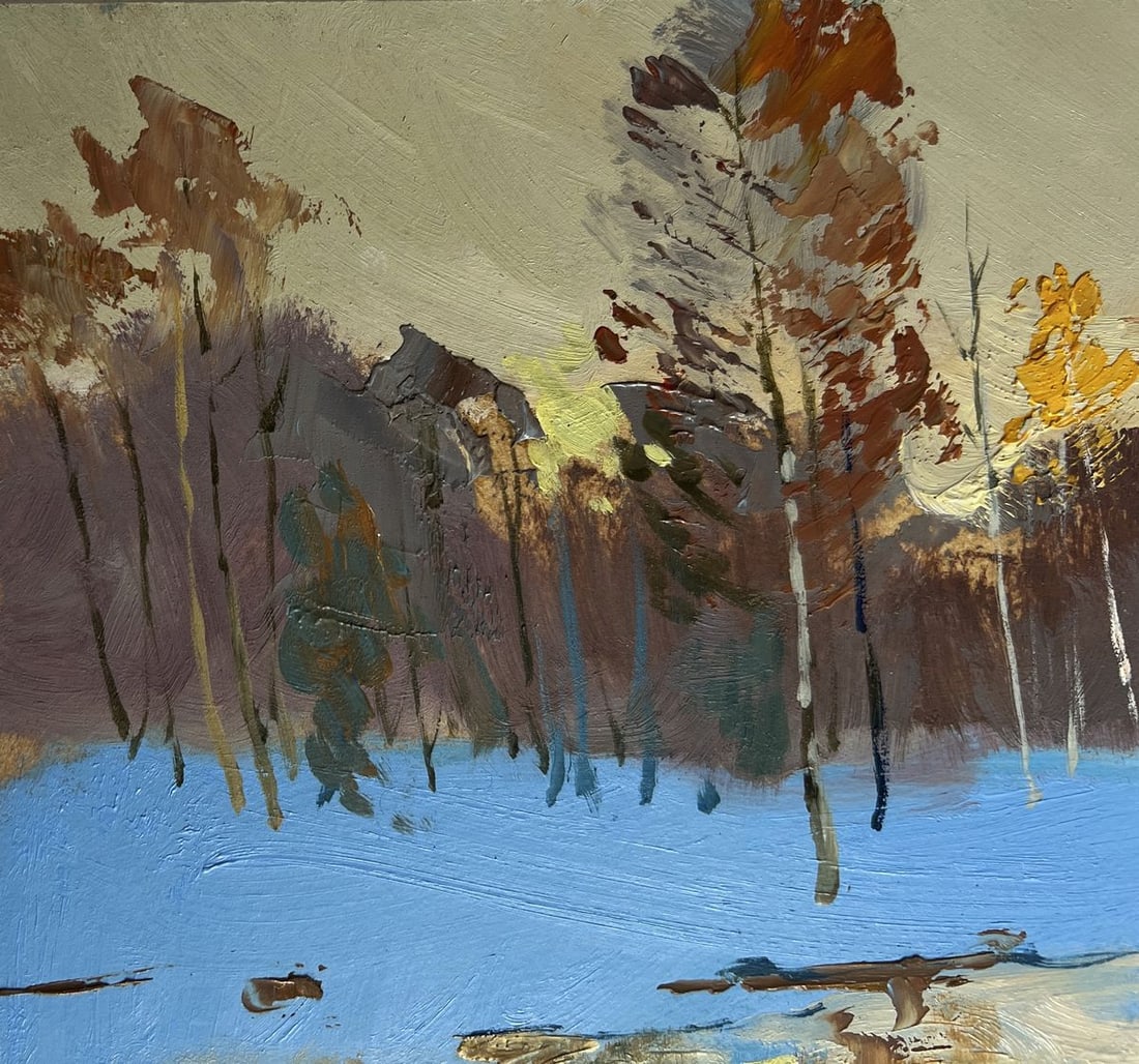 Oil painting Reflection of a yellow sunset Yuriy Suprunchuk - 6