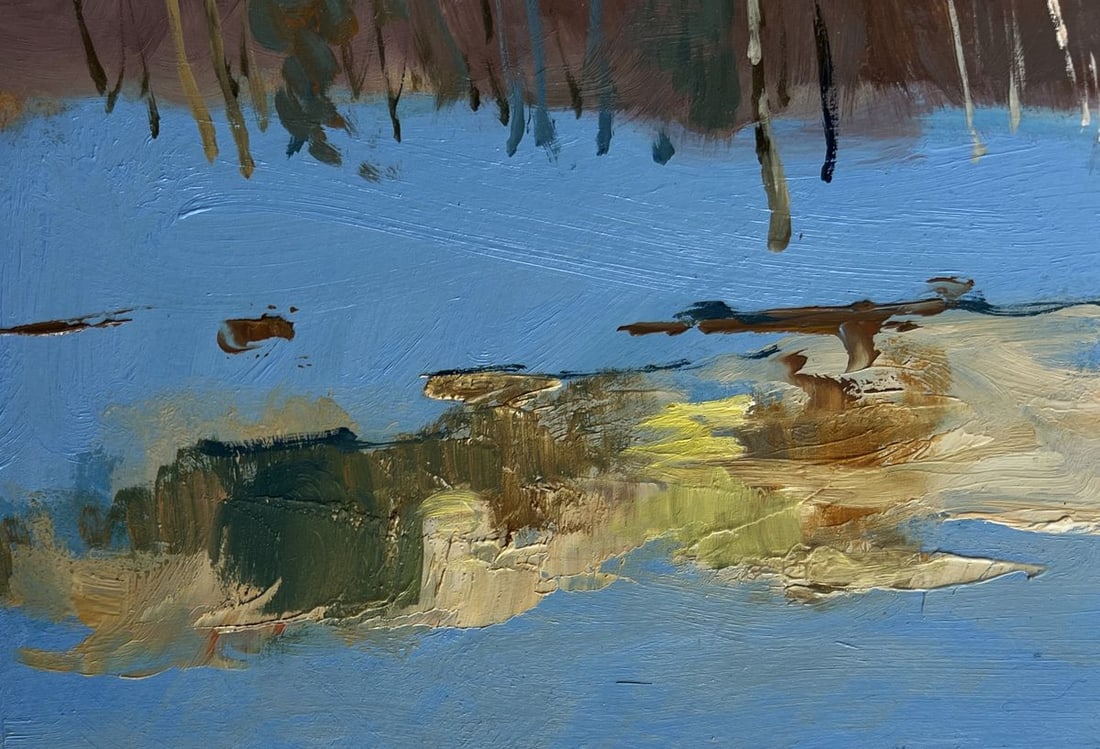 Oil painting Reflection of a yellow sunset Yuriy Suprunchuk - 7