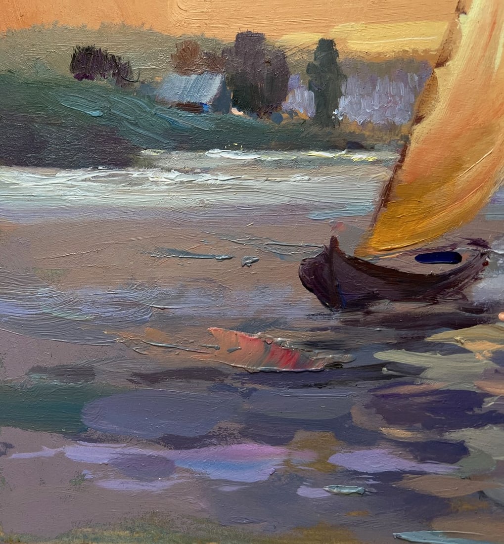 Oil painting Romantic evening swim Yuriy Suprunchuk - 9