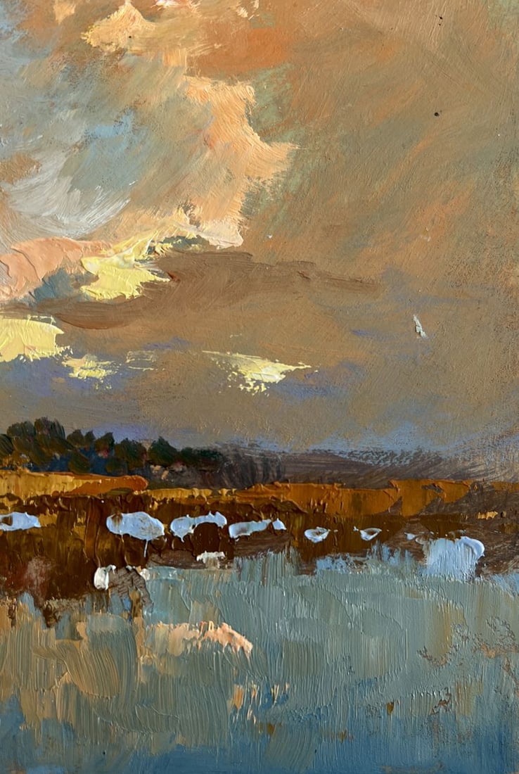 Oil painting Sunset over the lake Yuriy Suprunchuk - 7