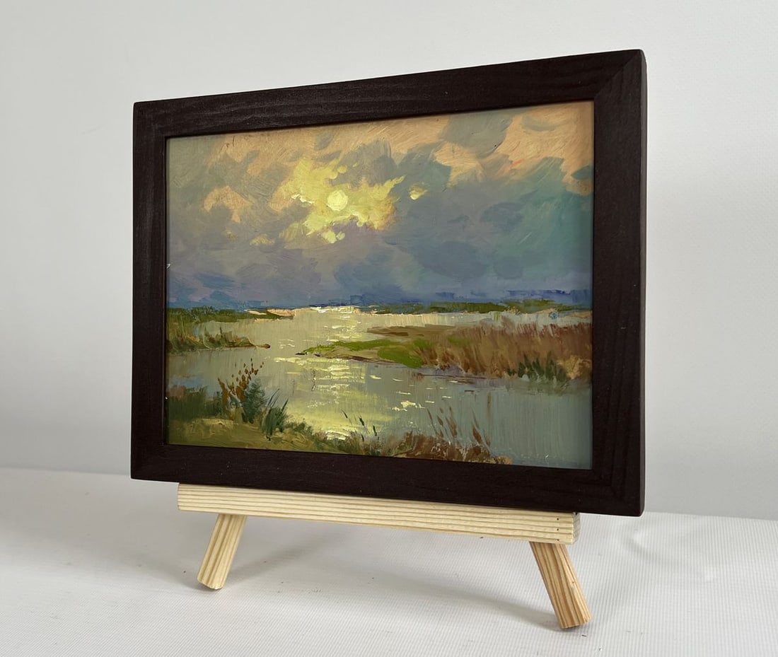 Oil painting The sun says goodbye to the horizon Yuriy Suprunchuk - 2