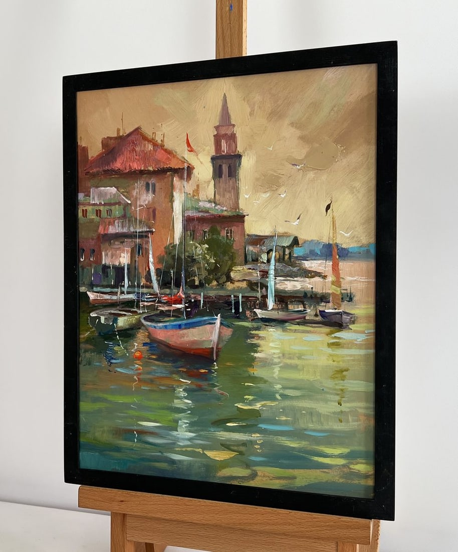 Oil painting Venice port with sunset Yuriy Suprunchuk - 2
