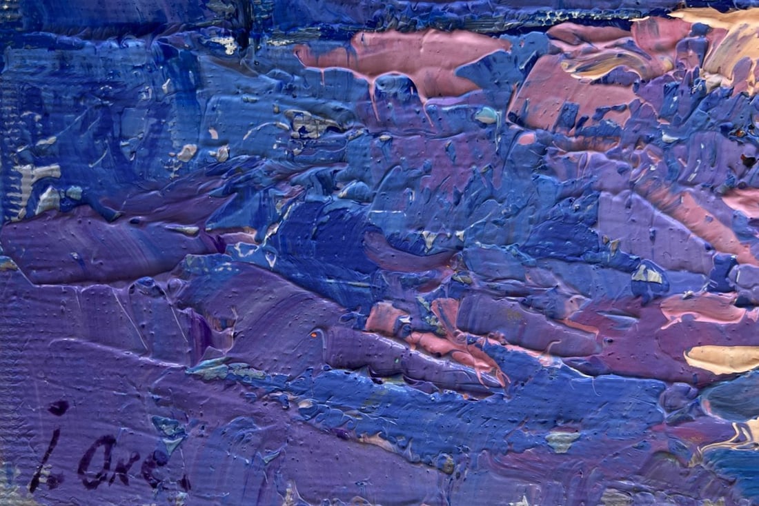 Oil painting Frosty winter evening Oksana Kalenyuk - 7