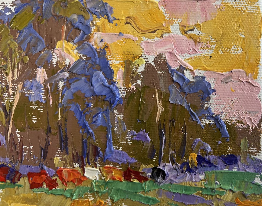 Oil painting Summer meadows and forest Alex Kalenyuk - 4