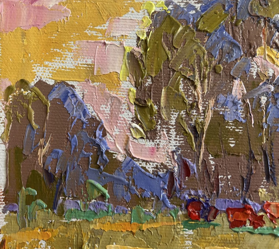 Oil painting Summer meadows and forest Alex Kalenyuk - 5