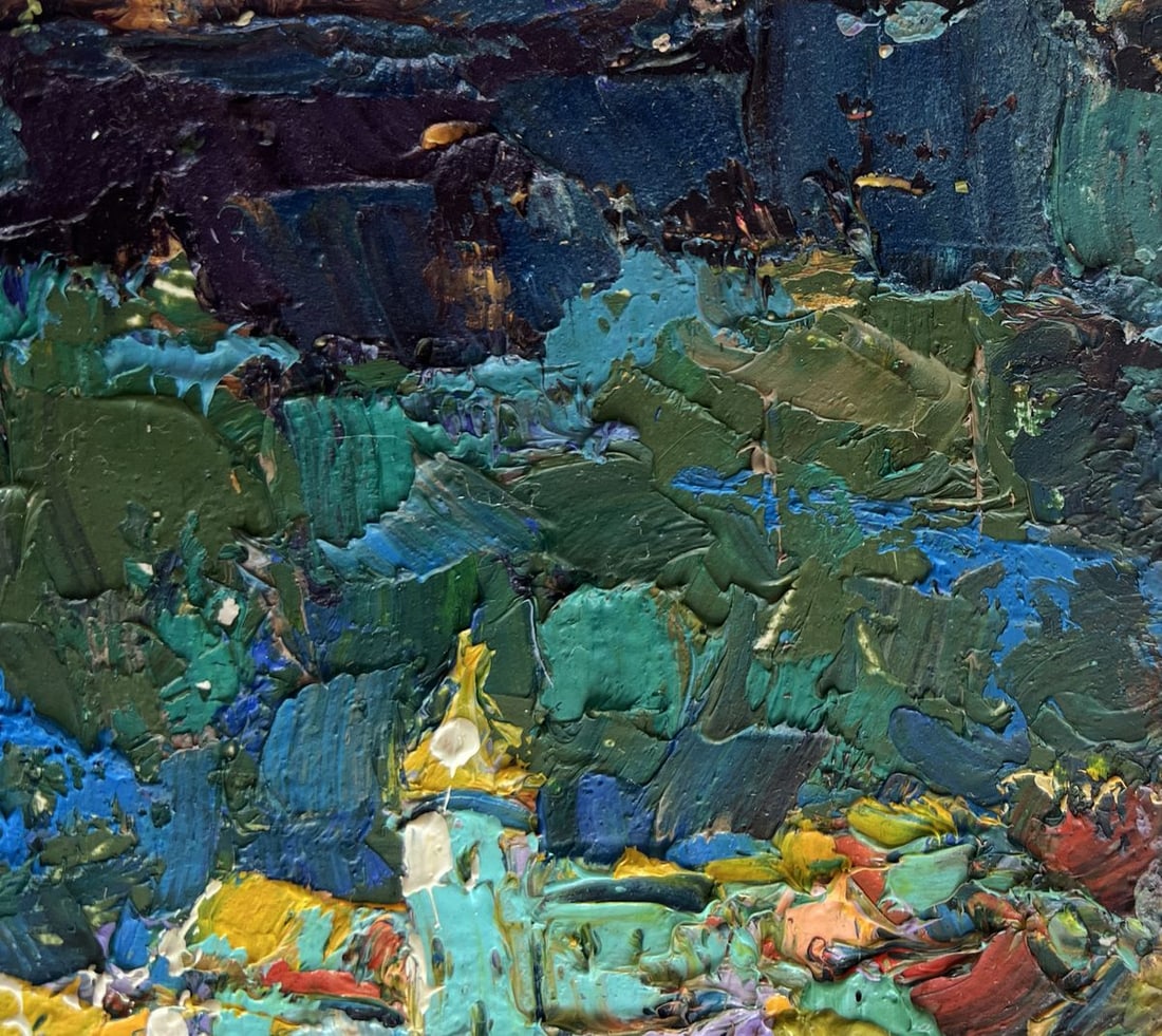 Oil painting The moonlit night illuminates Oksana Kalenyuk - 5