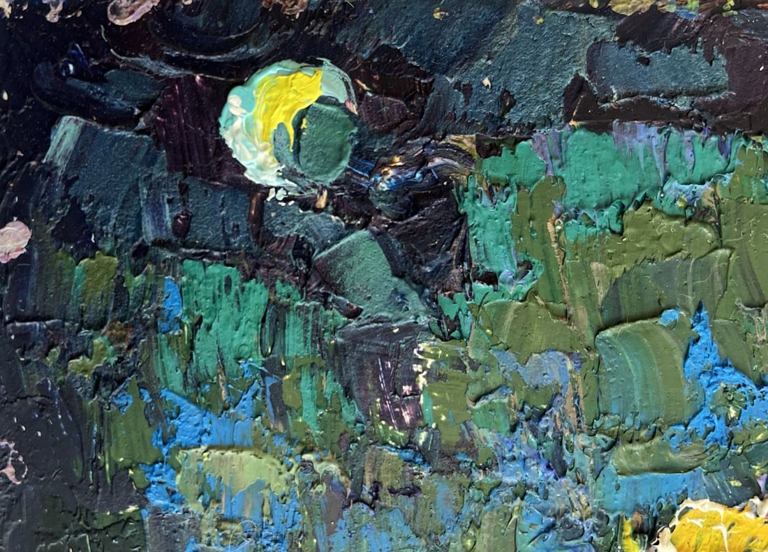 Oil painting The moonlit night illuminates Oksana Kalenyuk - 6