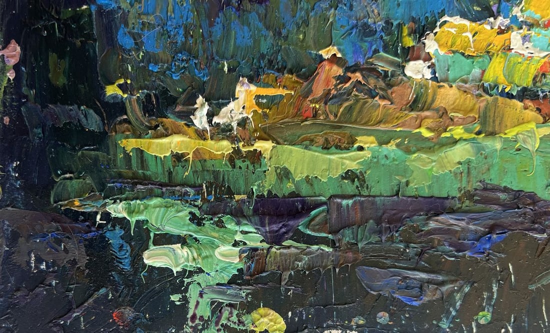 Oil painting The moonlit night illuminates Oksana Kalenyuk - 7