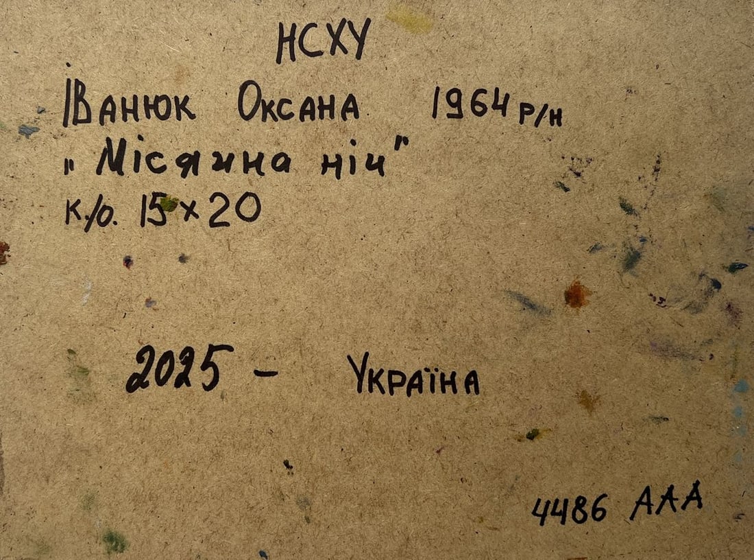 Oil painting The moonlit night illuminates Oksana Kalenyuk - 8